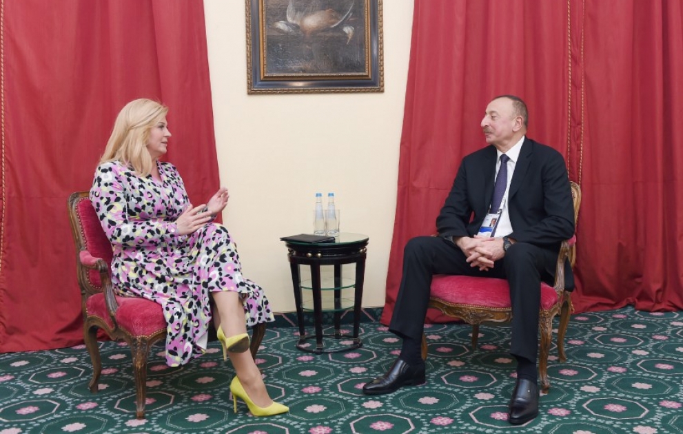President Ilham Aliyev met with President of Croatia Kolinda Grabar-Kitarovic
