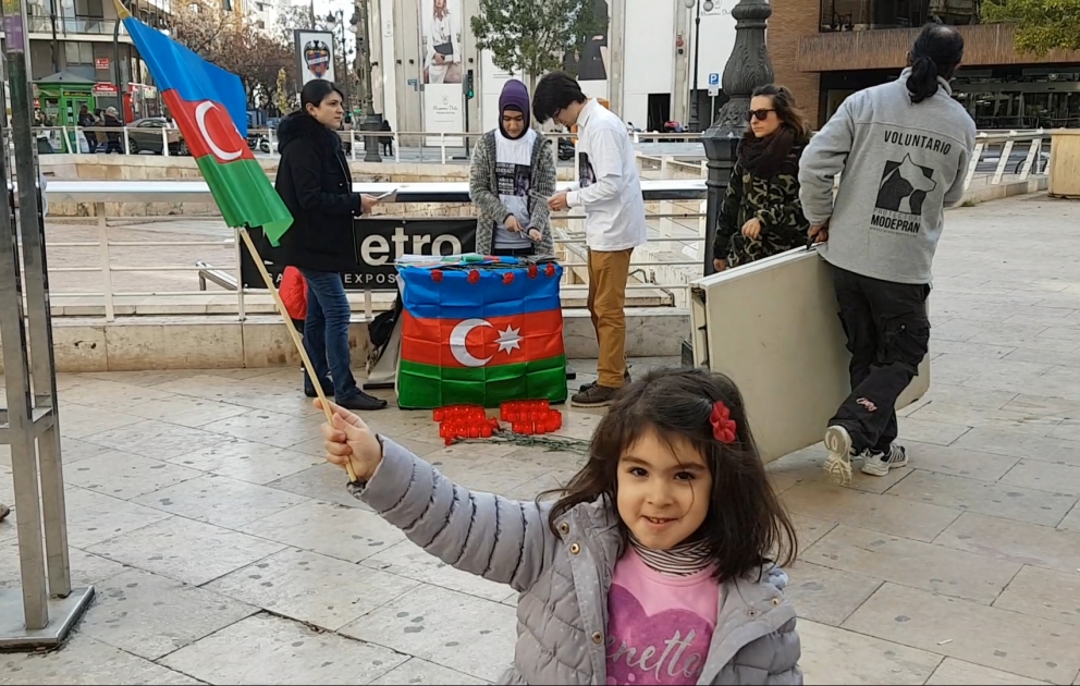Xocalı soyqırımı ilə bağlı Valensiyada aksiya keçirilib