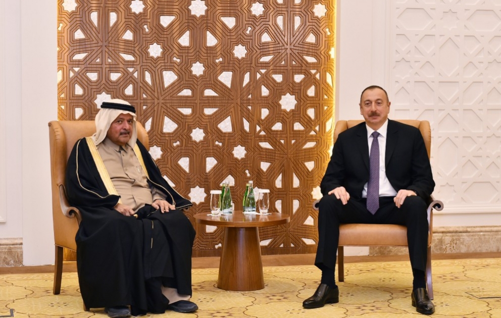 President Ilham Aliyev met with chairman of Al Faisal Holding and Qatari Businessmen Association in Doha