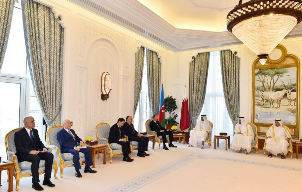 Azerbaijani President, Emir of Qatar held expanded meeting