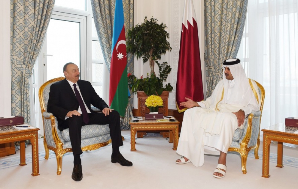 Azerbaijani President, Emir of Qatar had one-on-one meeting