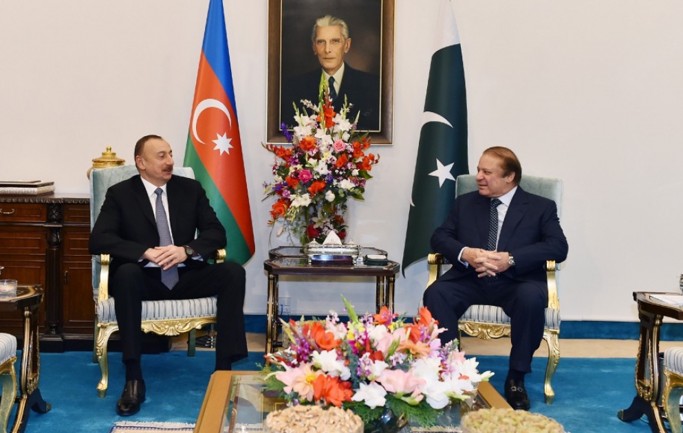 President Ilham Aliyev met with Pakistani Prime Minister Muhammad Nawaz Sharif