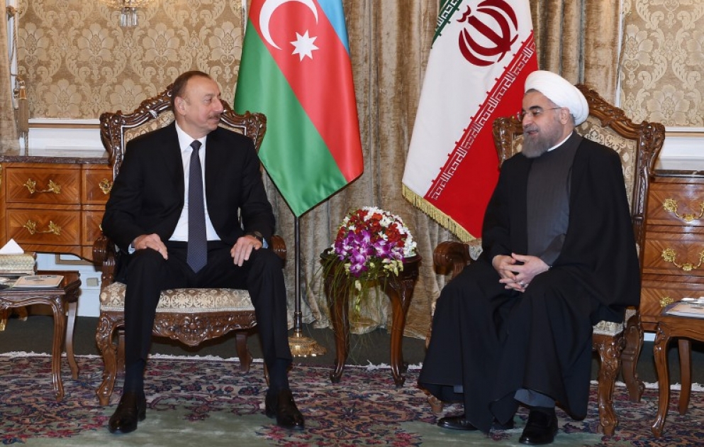 President Ilham Aliyev and Iranian President Hassan Rouhani met in limited format