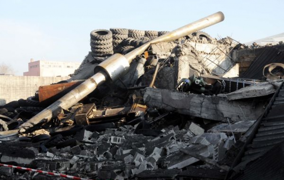 Türkiyənin Qaziantep şəhərində fabrikdə partlayış olub