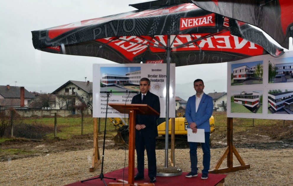 Heydər Əliyev Fondunun dəstəyi ilə Bosniya və Herseqovinada tikiləcək Təcili Tibbi Yardım Mərkəzinin təməli qoyulub
