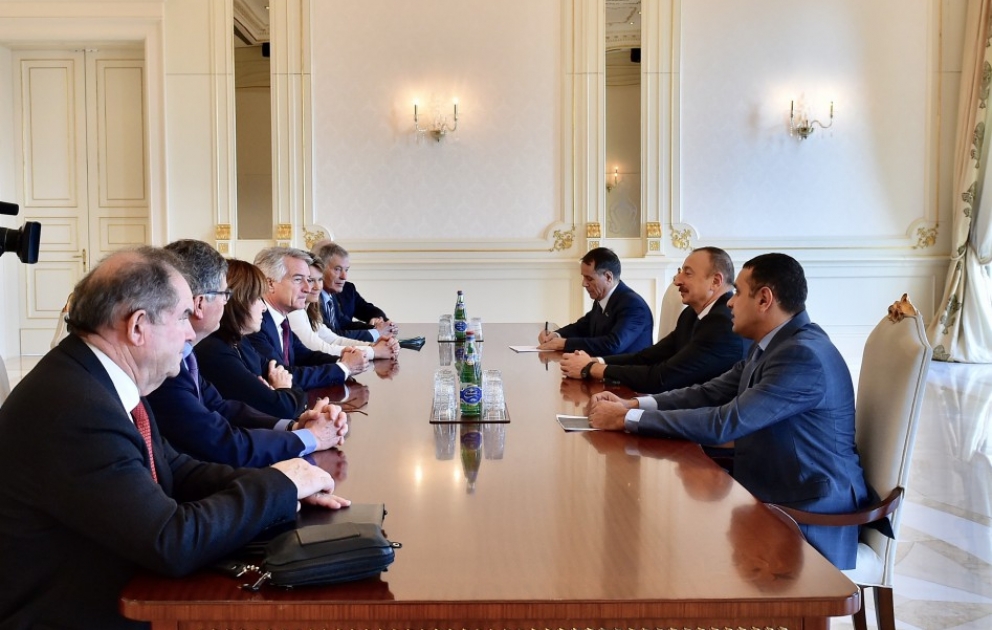 President Ilham Aliyev received delegation of French senators