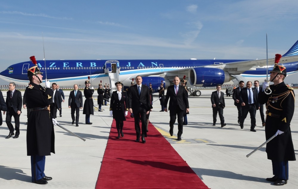 Präsident Ilham Aliyev zu Staatsbesuch in Frankreich