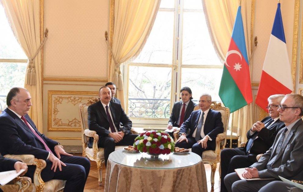 Paris: entretien du président Ilham Aliyev avec le président de l’Assemblée nationale française