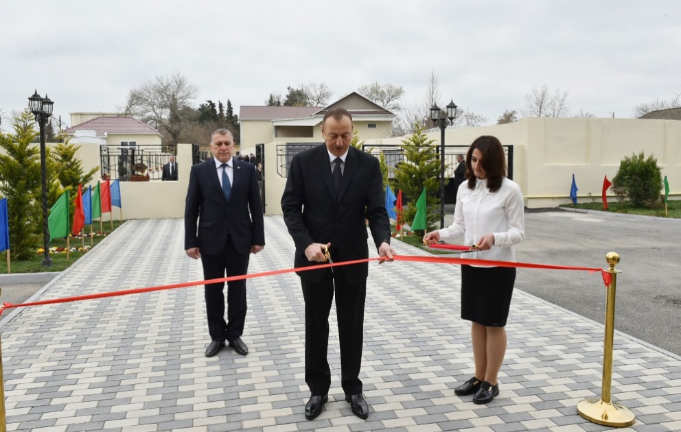 Heydər Əliyev Fondu tərəfindən Saatlıda inşa edilmiş 100 yerlik körpələr evi - uşaq bağçasının açılışı olub