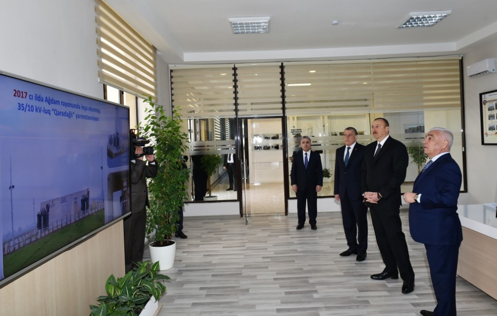 Le président Ilham Aliyev a pris part à l’ouverture de la sous-station «Sarydjalar» à Saatly