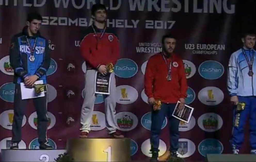 Наши борцы во второй день чемпионата Европы по борьбе завоевали 1 золотую и 2 бронзовые медаль