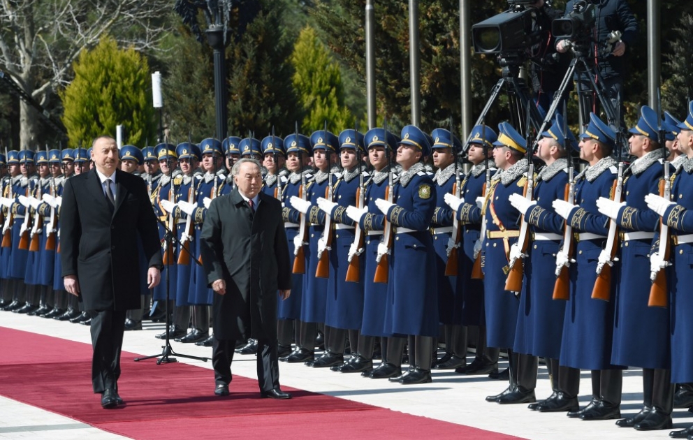 Qazaxıstan Prezidenti Nursultan Nazarbayevin rəsmi qarşılanma mərasimi olub