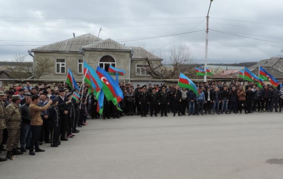 Qusar rayonundan olan gənclər hərbi xidmətə yola salınıb