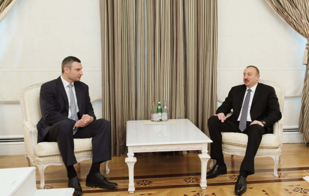 Le président Ilham Aliyev reçoit le chef de l’Administration d’Etat de la ville de Kiev