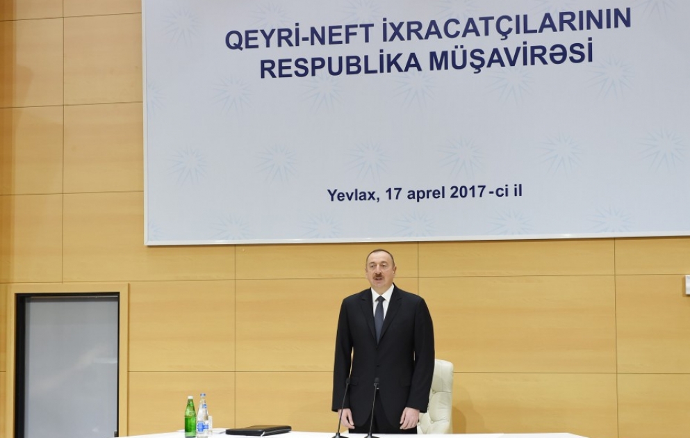 Les exportateurs de produits non pétroliers se réunissent à Yevlakh sous la présidence du président de la République