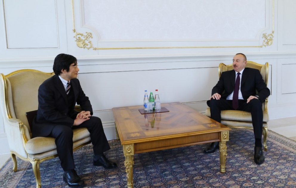 Präsident Ilham Aliyev empfängt neuen japanischen Botschafter zur Entgegennahme des Beglaubigungsschreibens