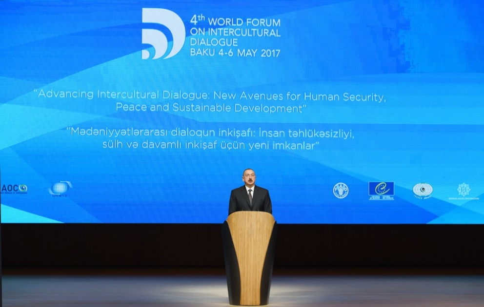 IV. Weltforum für interkulturellen Dialog  
 Präsident Ilham Aliyev nahm an der Eröffnung teil