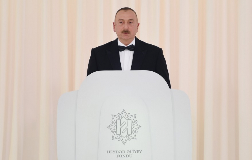 President Ilham Aliyev attended solemn ceremony to mark 94th anniversary of national leader Heydar Aliyev and 13th anniversary of the establishment of Heydar Aliyev Foundation