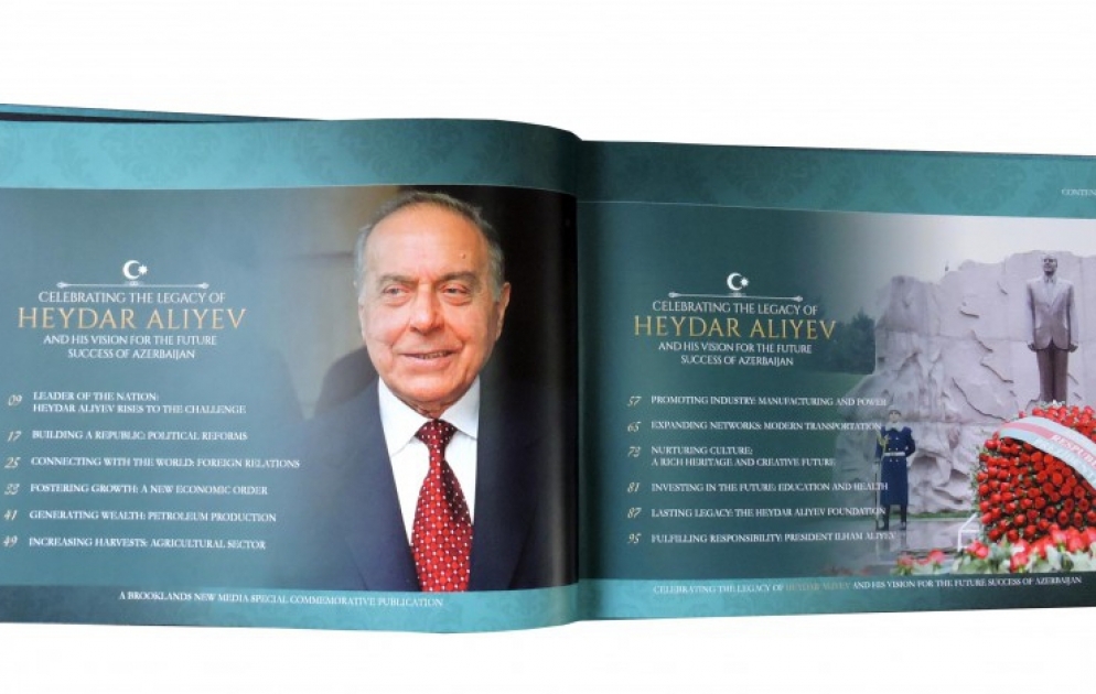 Britaniyada nəşr olunan kitabda ulu öndər Heydər Əliyevin Azərbaycan xalqı qarşısındakı əvəzsiz xidmətlərindən bəhs edilir