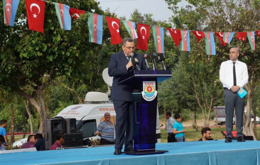 Ulu öndər Heydər Əliyevin xatirəsi Tarsus şəhərində anılıb
