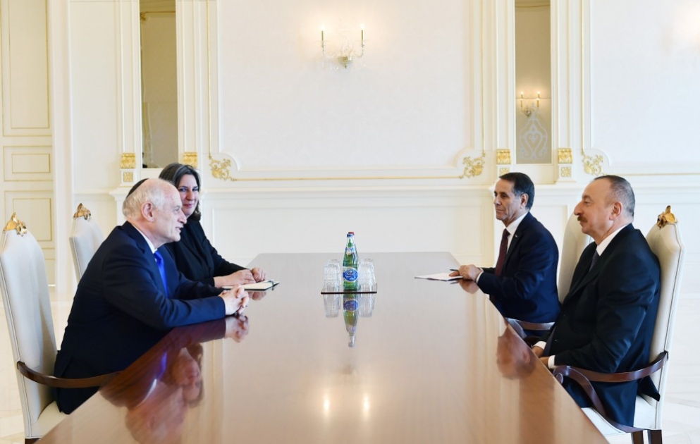President Ilham Aliyev received Executive Vice Chairman of Conference of Presidents of Major American Jewish Organizations