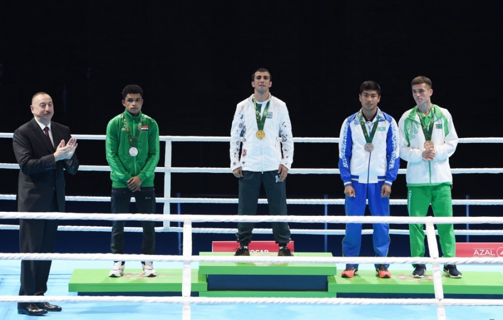 Azerbaijani boxers won three golds, three silvers and one bronze at Islamic Solidarity Games  
President Ilham Aliyev watched final bouts
