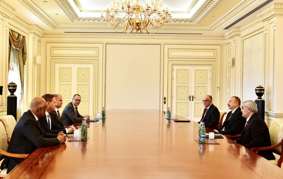 Le président Ilham Aliyev a reçu une délégation conduite par un vice-président de la société Statoil