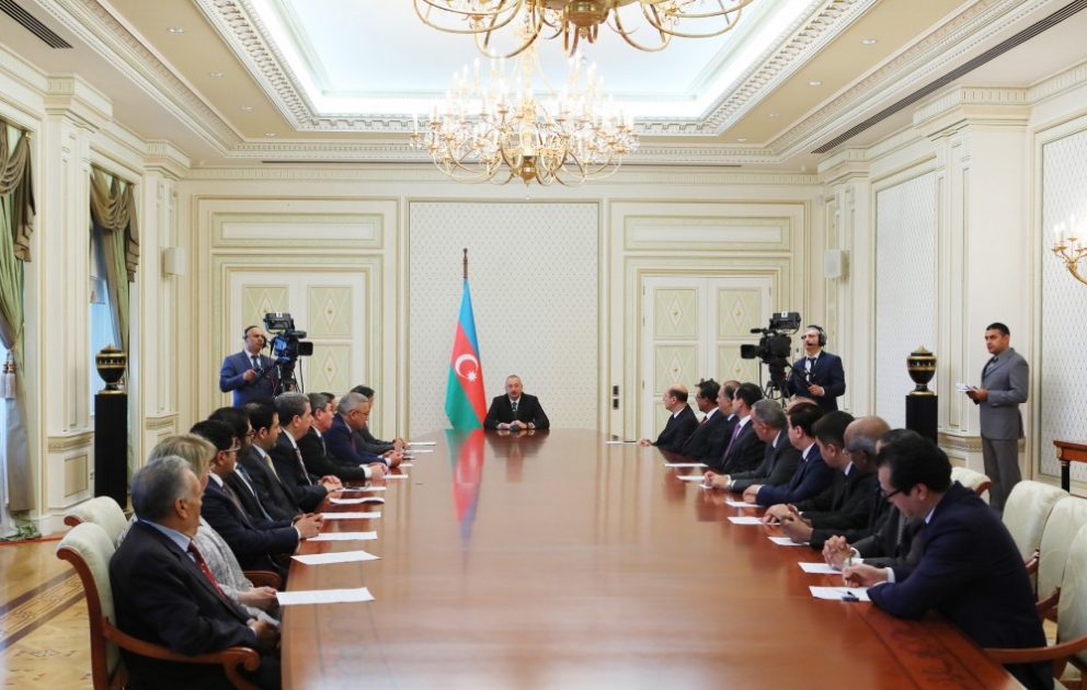 President Ilham Aliyev received ambassadors and heads of diplomatic missions of Muslim countries in Azerbaijan