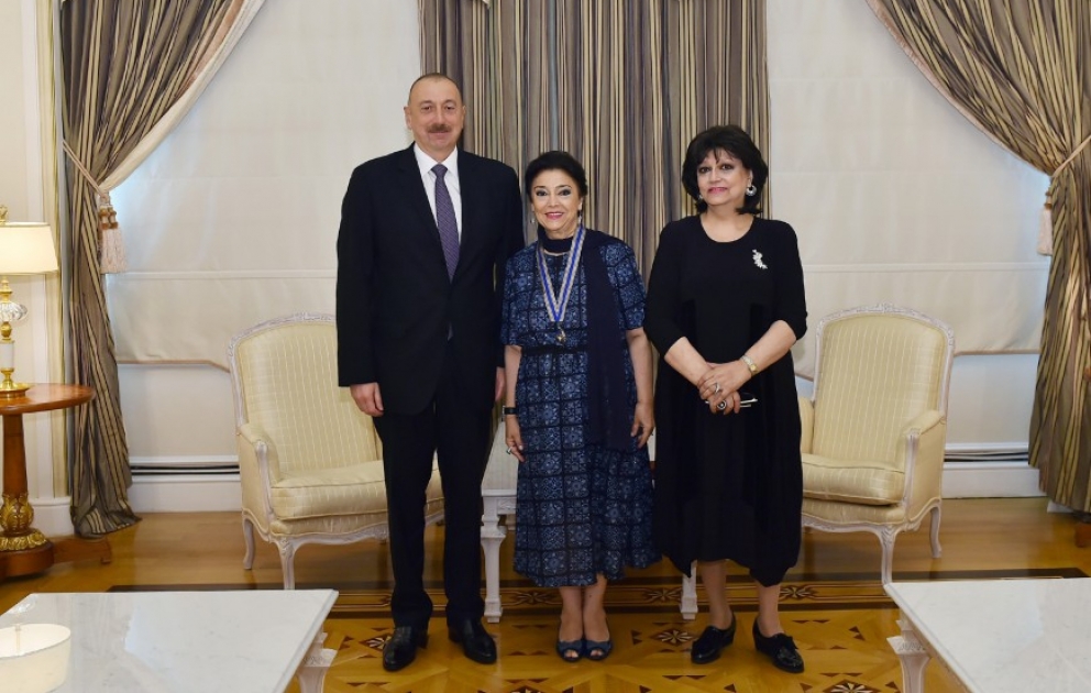 President Ilham Aliyev presented “Istiglal” Order to People`s Artist Fidan Gasimova
