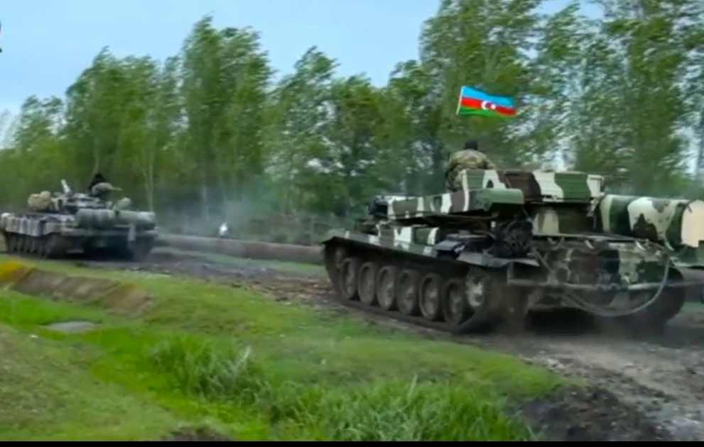 Troops carry out combat tasks during the exercises