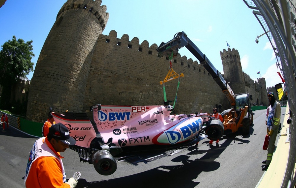Accident occurred at first race of Formula 1 Grand Prix Azerbaijan
