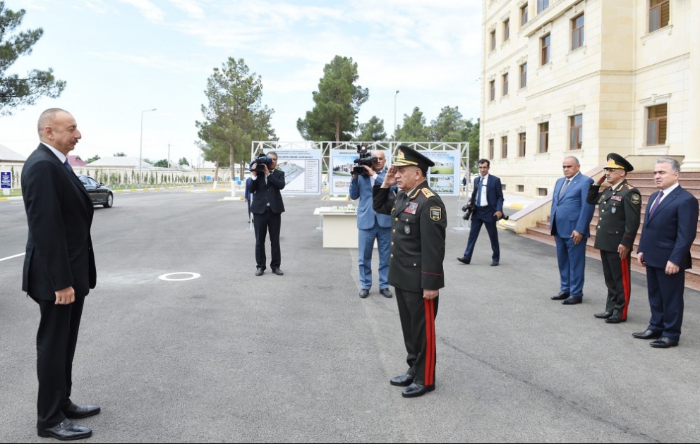 President Ilham Aliyev opened Internal Troops` military unit in Shirvan