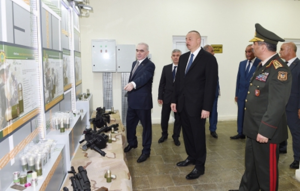 President Ilham Aliyev opened revolver-type grenade launcher ammunition plant in Shirvan