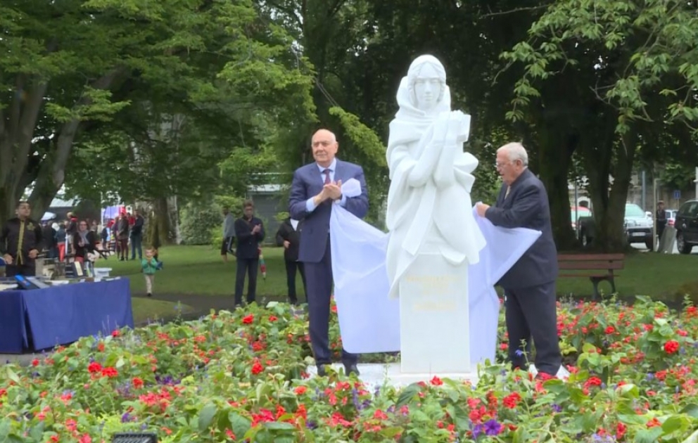 Evian-les-Bains: inauguration du Parc d’Azerbaïdjan et de la statue de Khourchidbanou Natavan