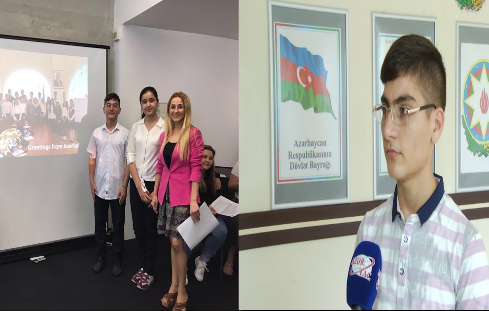 Bakı məktəbliləri Fransada beynəlxalq forumda iştirak ediblər