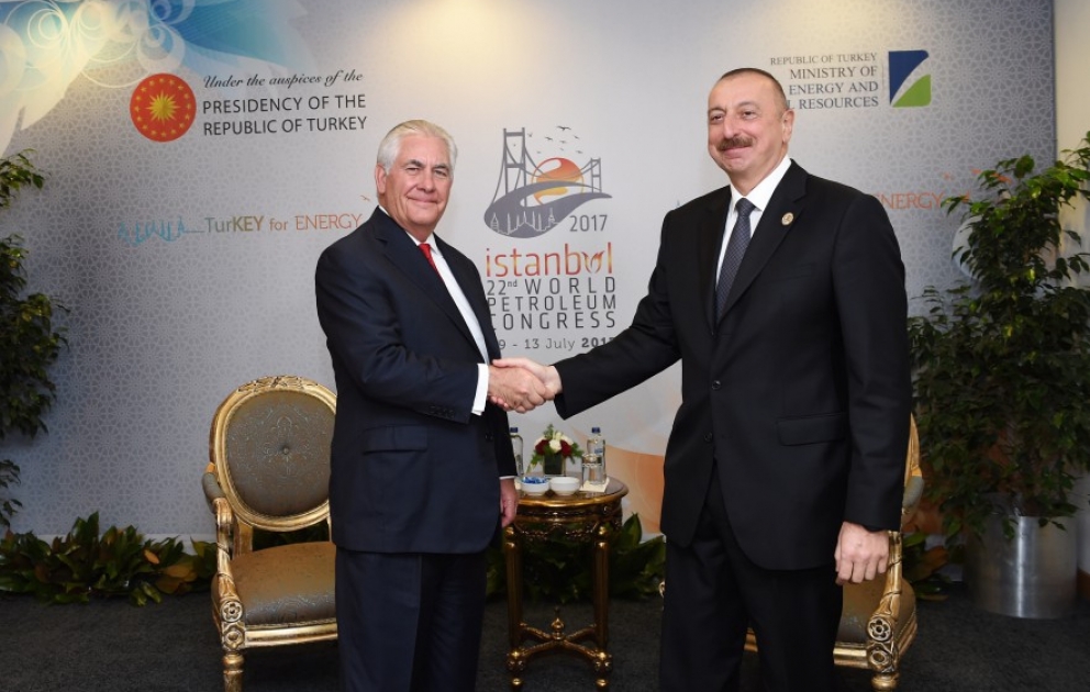 Entretien du président azerbaïdjanais avec le secrétaire d’Etat américain
