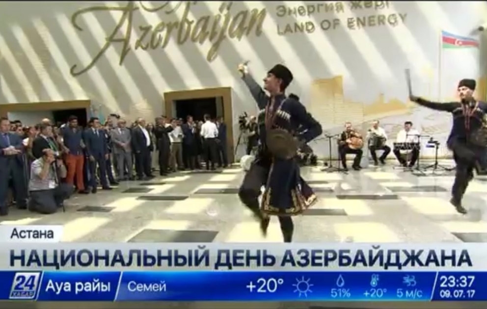 Qazaxıstanın "Xabar 24" televiziya kanalı Azərbaycan pavilyonu haqqında reportaj yayımlayıb