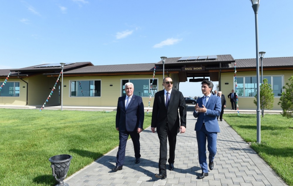 Президент Ильхам Алиев ознакомился с условиями, созданными в комплексе «Нерекенд» в Пираллахинском районе Баку
