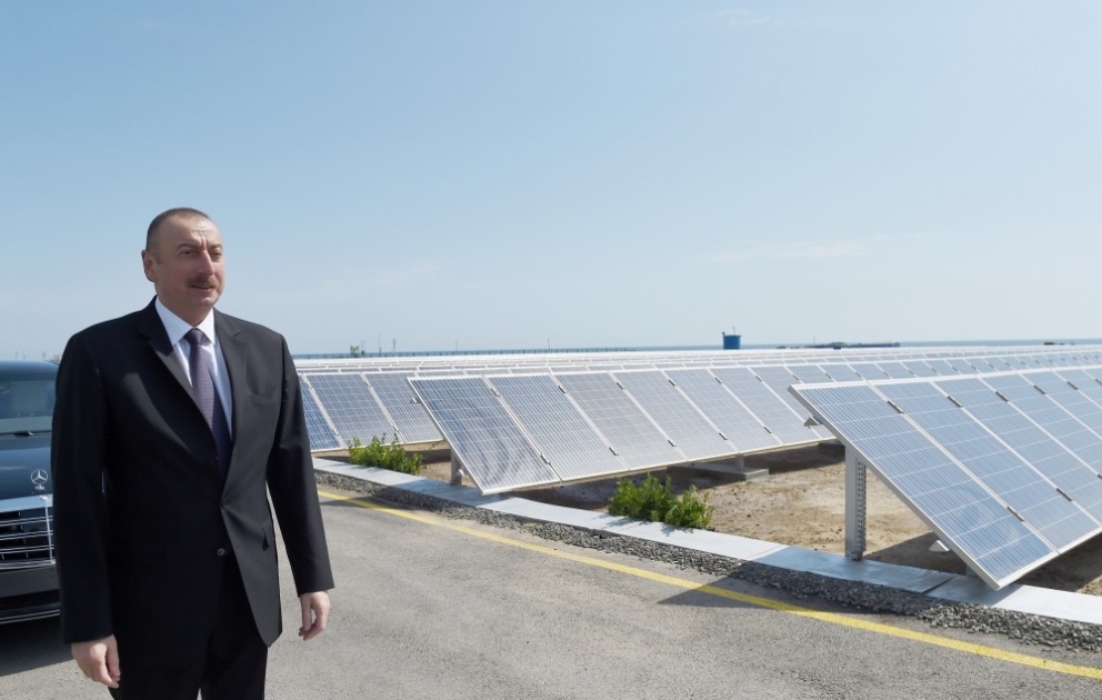 President Ilham Aliyev opened Pirallahi solar power plant