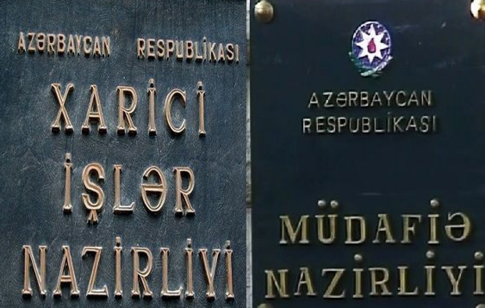 Azərbaycan Xarici İşlər Nazirliyi və Müdafiə Nazirliyi birgə bəyanat yayıblar