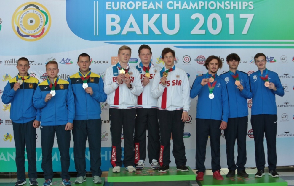 Rusiya millisi tapança ilə atəş açma yarışının qızıl medalını qazanıb