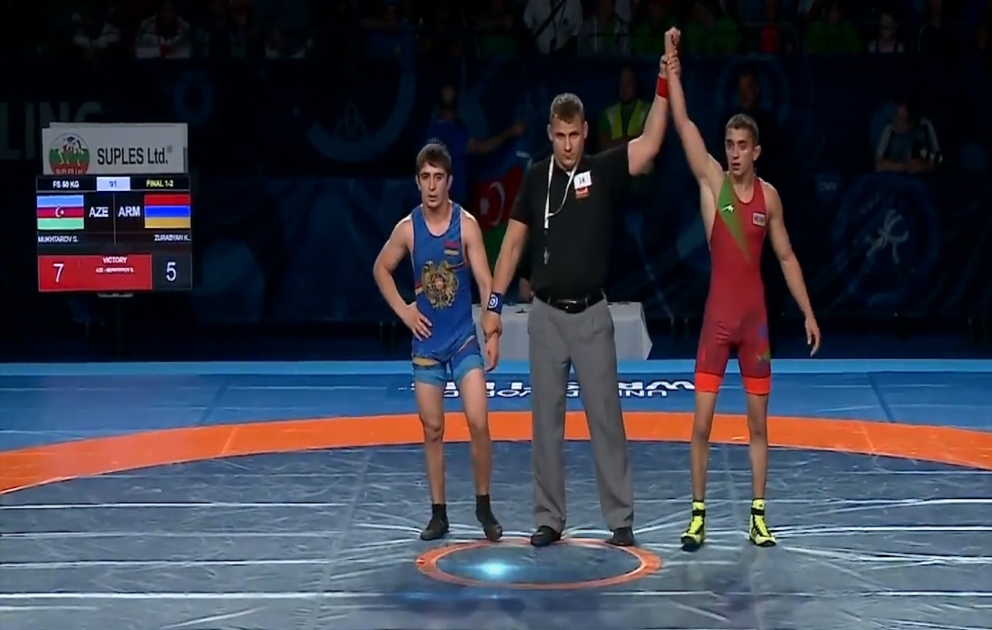 Азербайджанский борец победил армянина и стал чемпионом мира