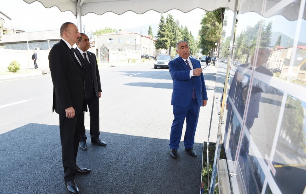 Autostraße Balakan-Saribulaq-Gabagchol-Khalatala zur Nutzung übergeben