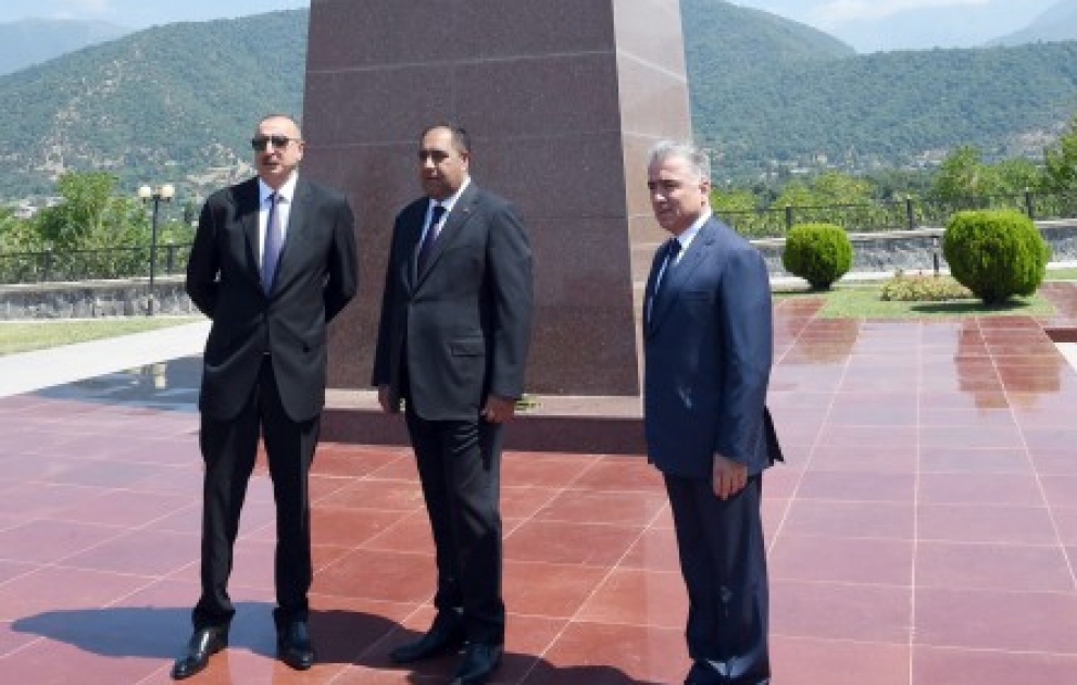 Präsident Ilham Aliyev zu Besuch in Balakan
