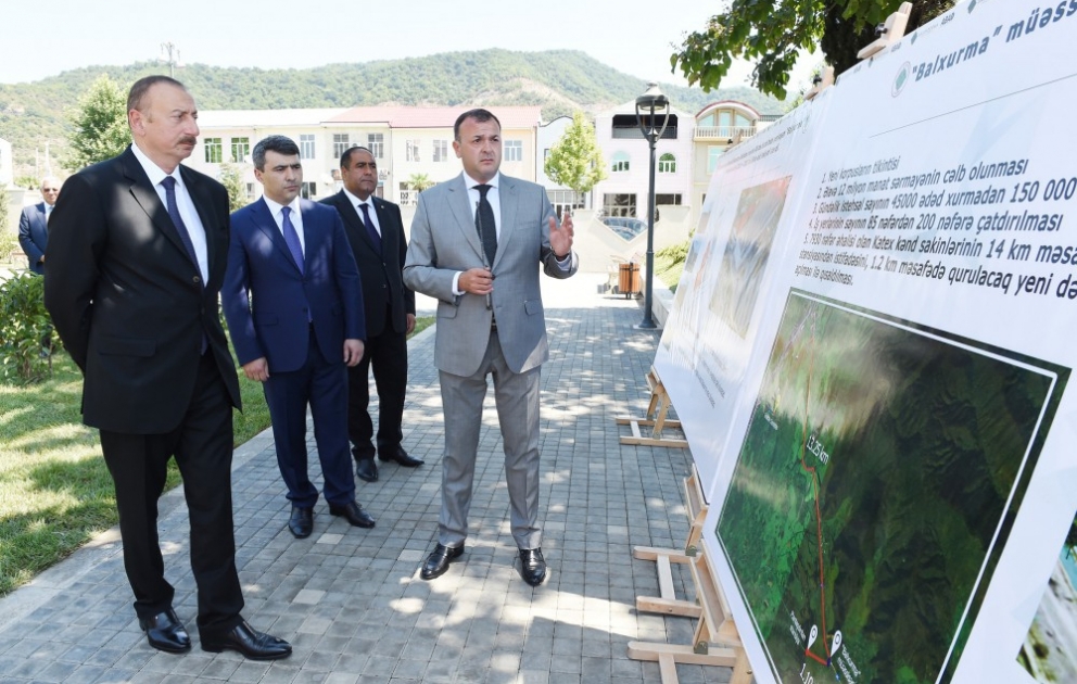 Le président Ilham Aliyev participe à l’inauguration du Centre ABAD à Balaken