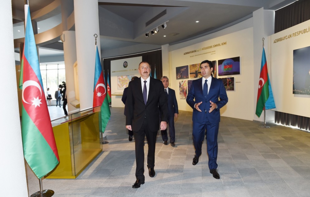 President Ilham Aliyev attended opening of Flag Museum in Gakh district