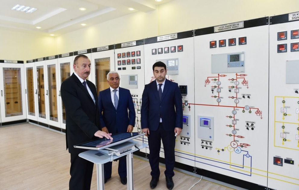 President Ilham Aliyev launched new electrical substation in Gakh