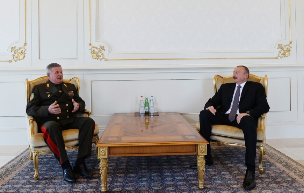 Azərbaycan Prezidenti İlham Əliyev Belarus Dövlət Sərhəd Komitəsinin sədrini qəbul edib