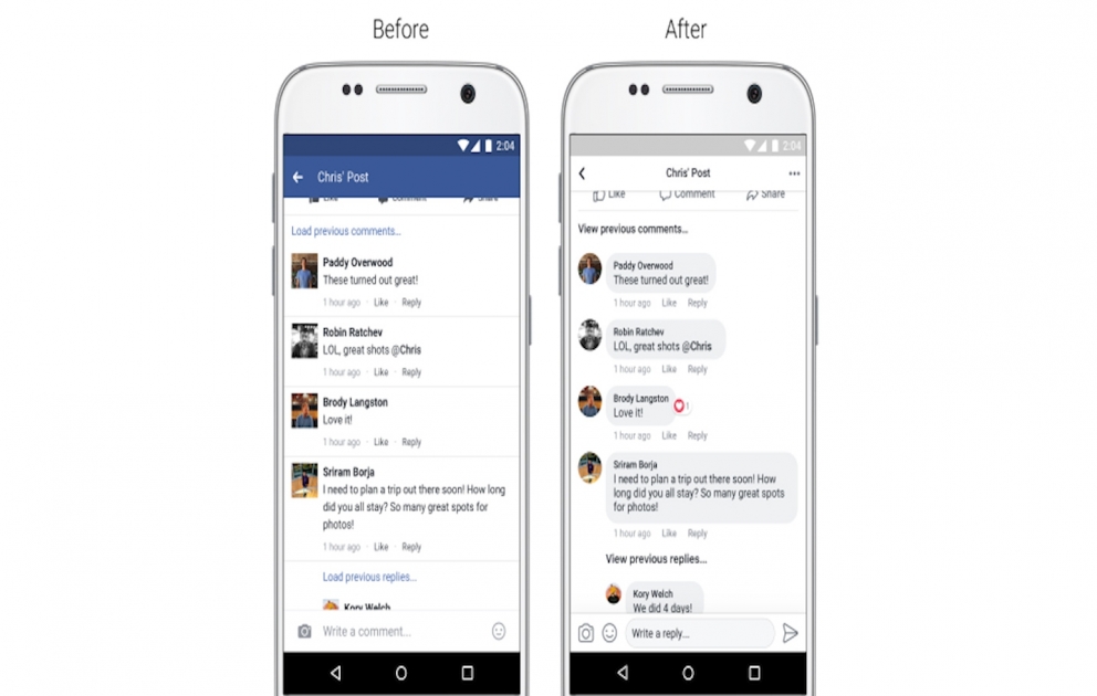 Facebook обновил дизайн мобильного приложения