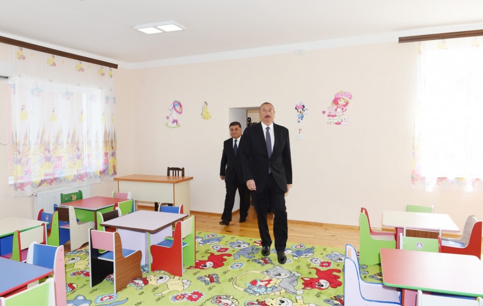Göygöldə əsaslı şəkildə yenidən qurulan 4 saylı körpələr evi-uşaq bağçasının açılışı olub